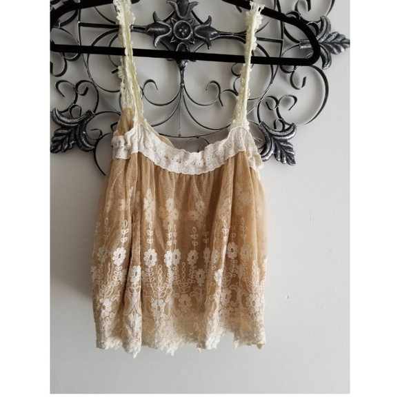 Anthropologie Hazel Tulle Embroidered Boho Top - Picture 7 of 8